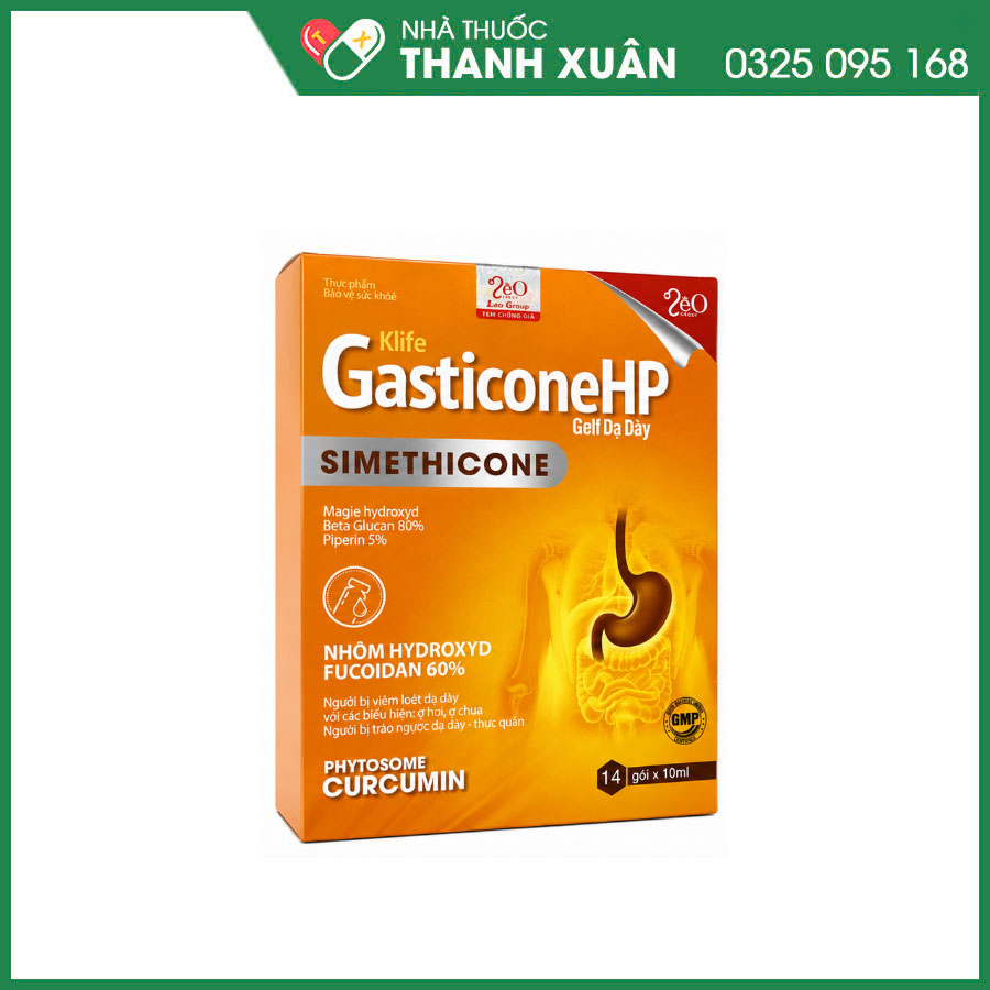 GasticoneHP giúp giảm acid dịch vị, bảo vệ niêm mạc dạ dày - tá tràng, hỗ trợ giảm triệu chứng của trào ngược dạ dày - thực quản